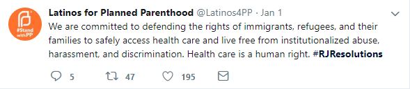 RJ resolutions from Latinos for Planned Parenthood.