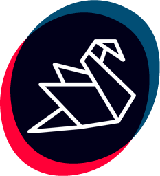 Origami swan icon