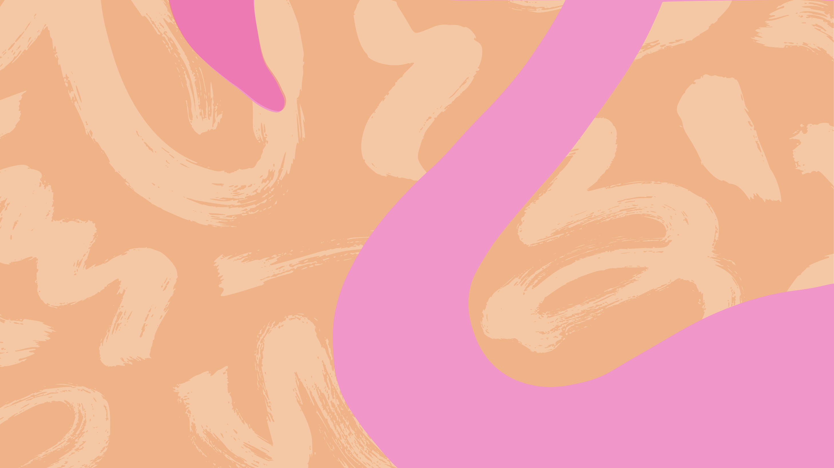 pink flamingo neck and peak with a peach and orange squiggly background
